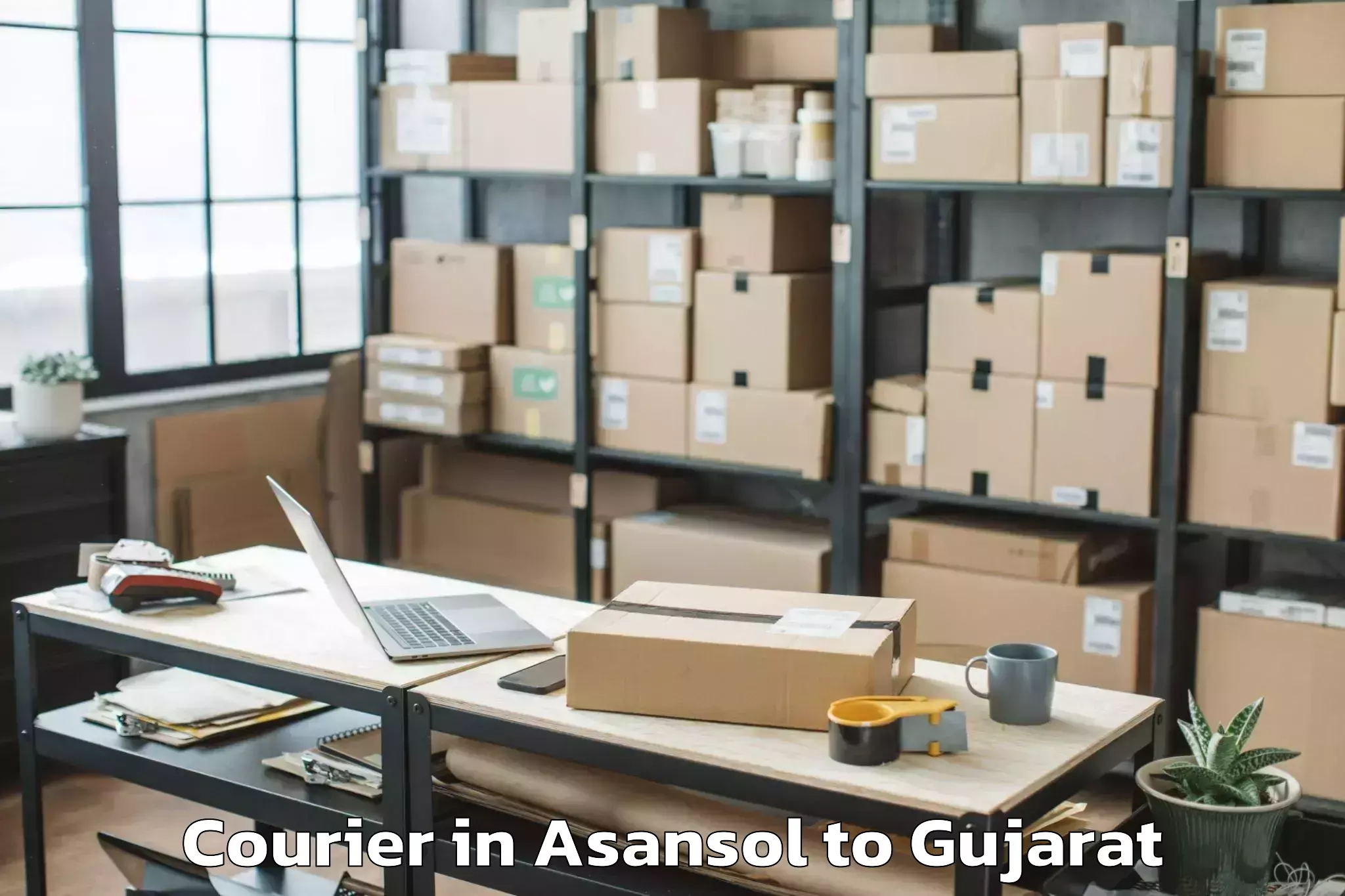 Discover Asansol to Thasra Courier